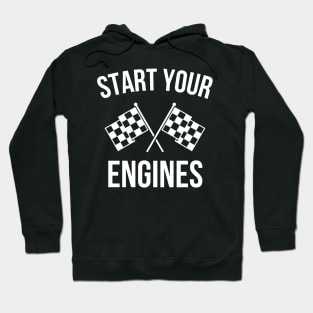 Start your Engines Race Flags Hoodie